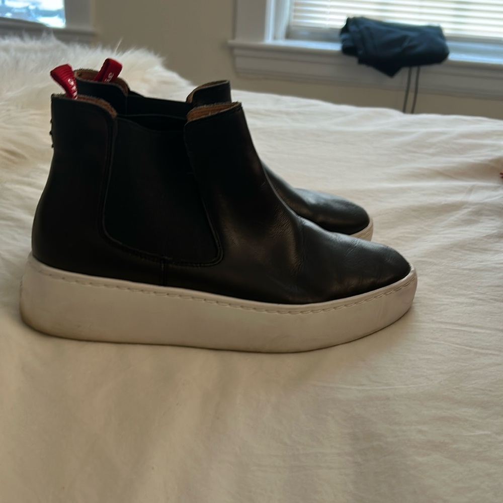 Black platform shoes